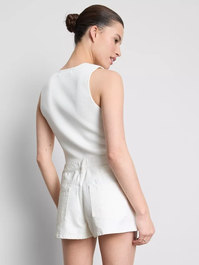 Minishorts i bomullsdenim