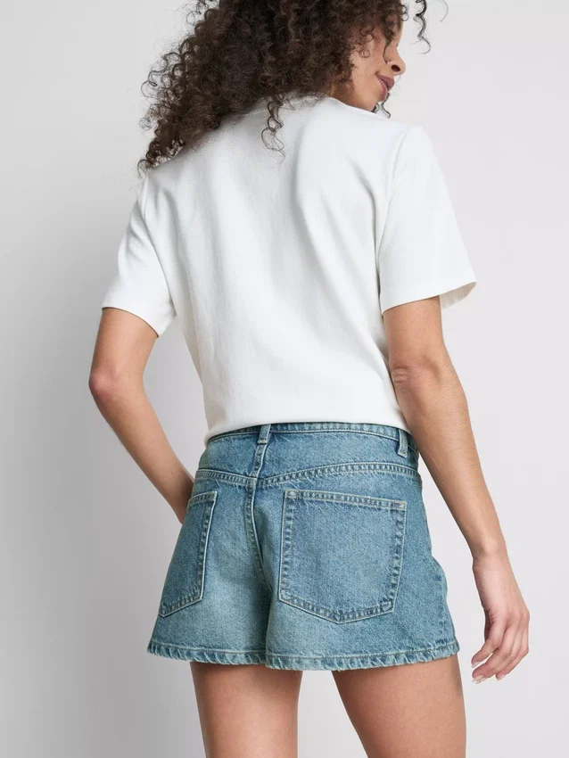 Minishorts i bomullsdenim