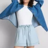Mjukisbyxor i bomullsdenim