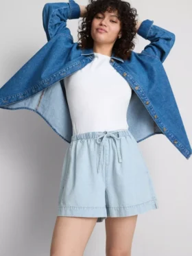 Mjukisbyxor i bomullsdenim