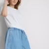 Mjukisbyxor i bomullsdenim