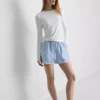 Mjukisbyxor i bomullsdenim