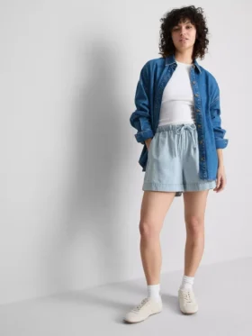 Mjukisbyxor i bomullsdenim