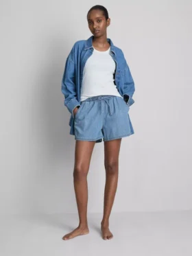 Mjukisbyxor i bomullsdenim