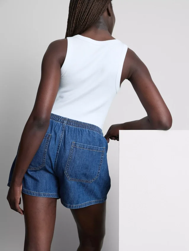 Mjukisbyxor i bomullsdenim