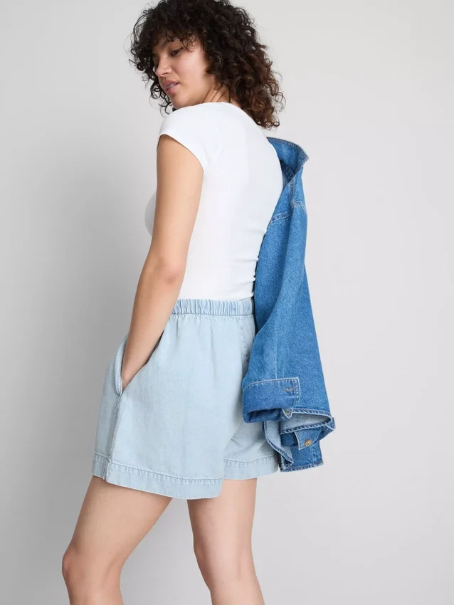 Mjukisbyxor i bomullsdenim