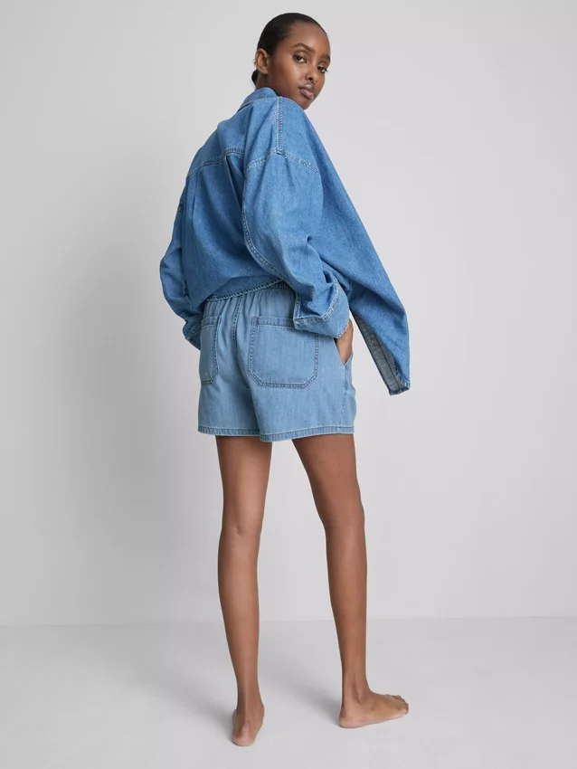 Mjukisbyxor i bomullsdenim
