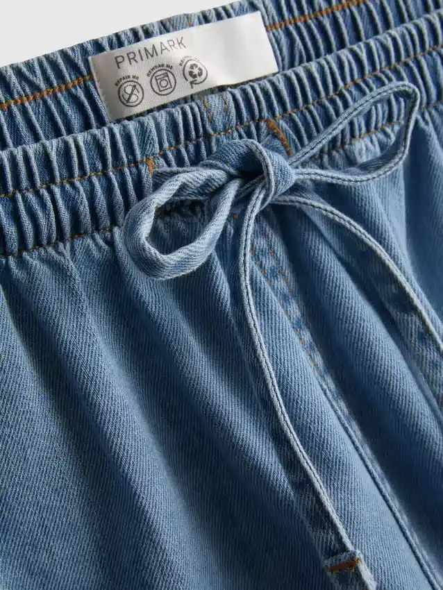 Mjukisbyxor i bomullsdenim