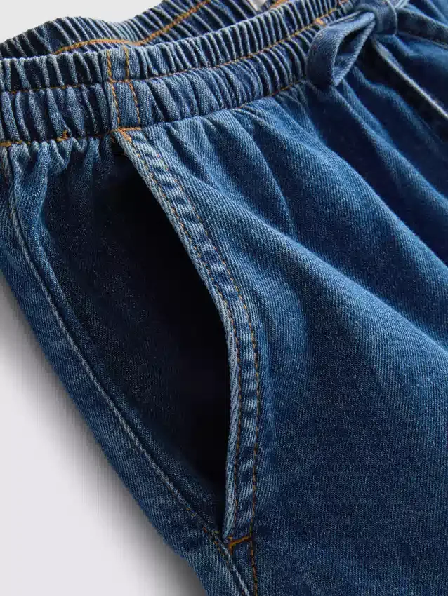 Mjukisbyxor i bomullsdenim
