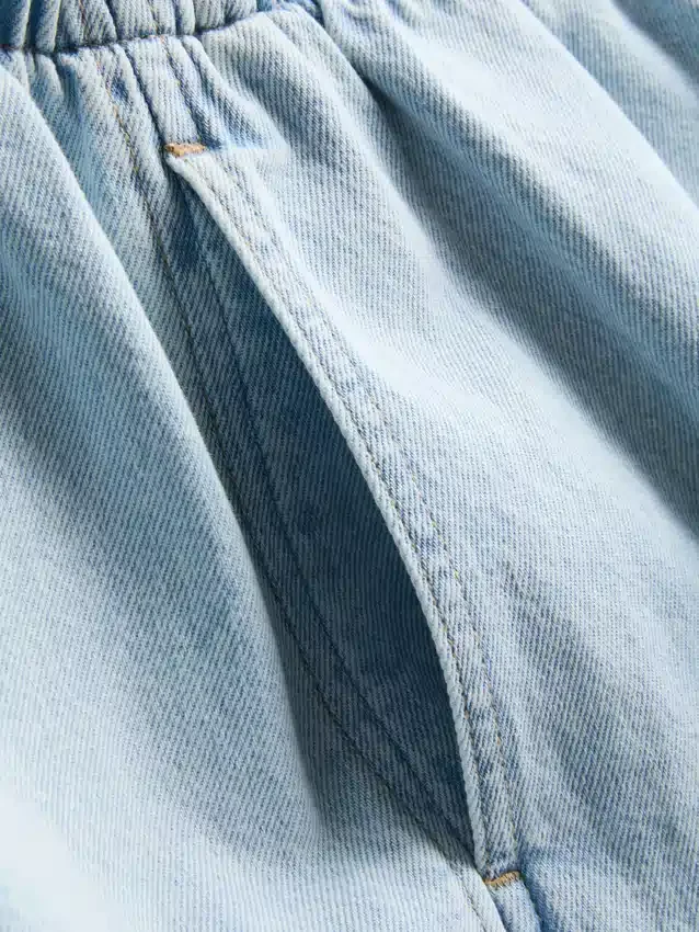 Mjukisbyxor i bomullsdenim