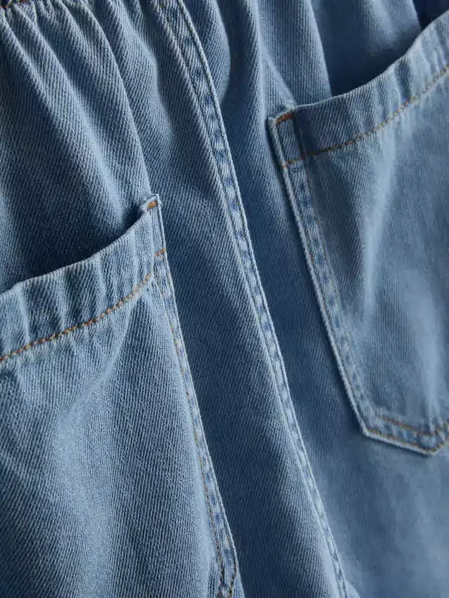 Mjukisbyxor i bomullsdenim