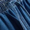 Mjukisbyxor i bomullsdenim med avsmalnande ben
