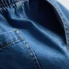 Mjukisbyxor i bomullsdenim med avsmalnande ben