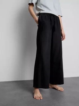 Mjukisbyxor i denim med raka ben