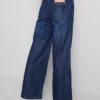 Mjukisbyxor i denim med raka ben