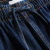 Mjukisbyxor i denim med raka ben