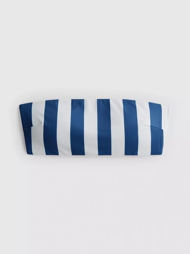 Mönstrad bandeau-bikinitopp