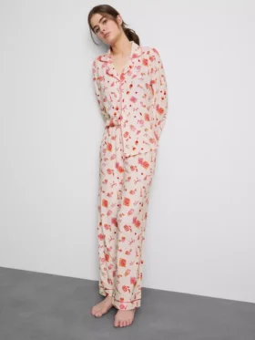 Mönstrad pyjamasar i boyfriend-stil