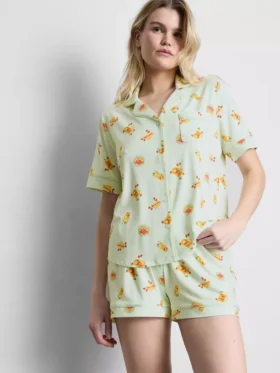 Mönstrad pyjamasar i boyfriend-stil