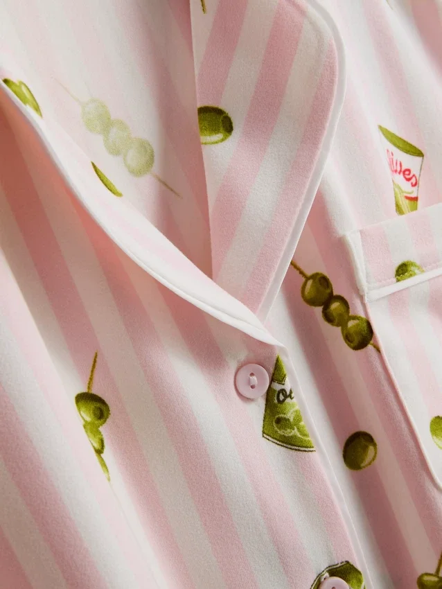 Mönstrad pyjamasar i boyfriend-stil