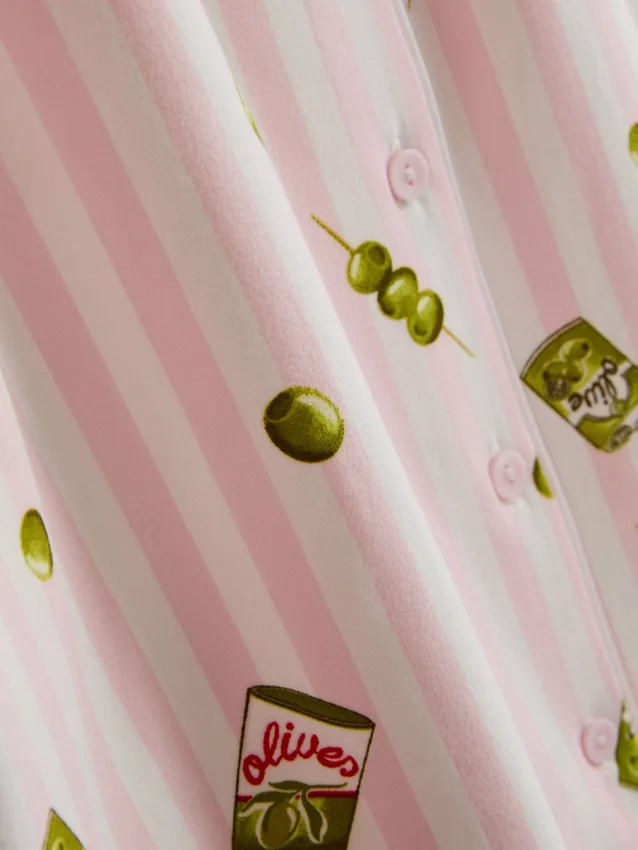 Mönstrad pyjamasar i boyfriend-stil