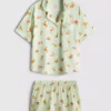 Mönstrad pyjamasar i boyfriend-stil
