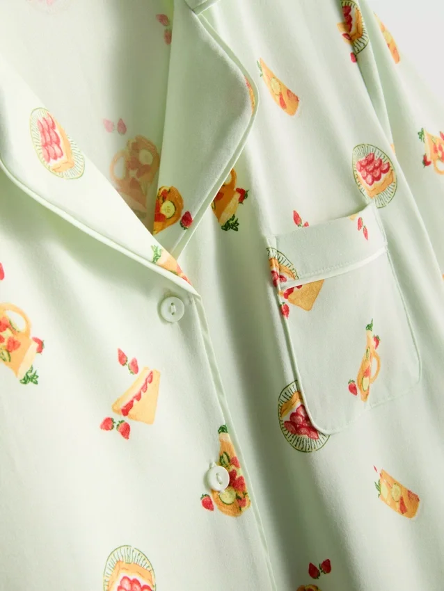 Mönstrad pyjamasar i boyfriend-stil
