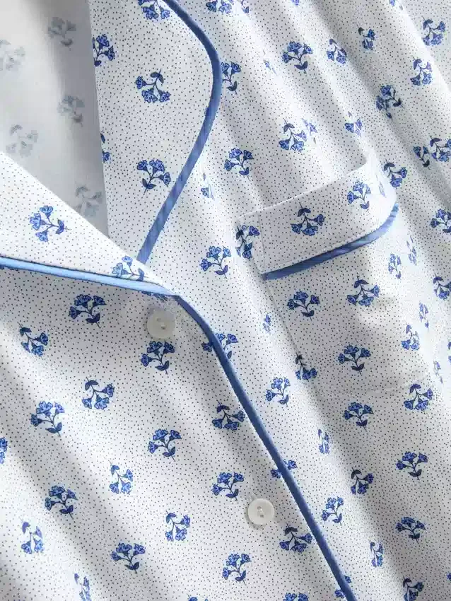 Mönstrad pyjamasar i boyfriend-stil