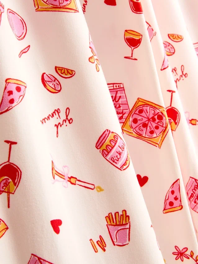Mönstrad pyjamasar i boyfriend-stil
