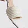 Mulesandaler med blockklack och imiterade pärlor