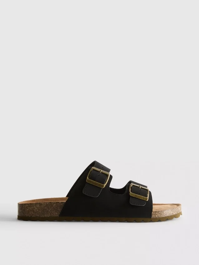 Mulesandaler med dubbla spännen