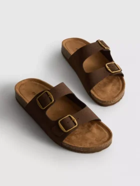 Mulesandaler med dubbla spännen