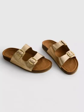 Mulesandaler med dubbla spännen