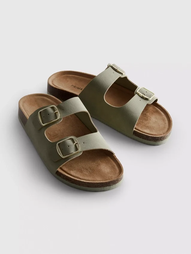 Mulesandaler med dubbla spännen