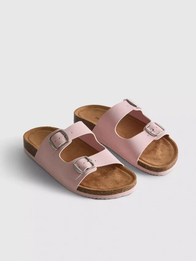 Mulesandaler med dubbla spännen