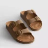 Mulesandaler med dubbla spännen
