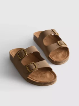 Mulesandaler med dubbla spännen