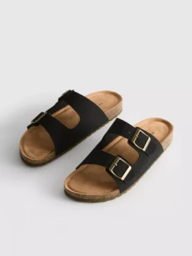 Mulesandaler med dubbla spännen