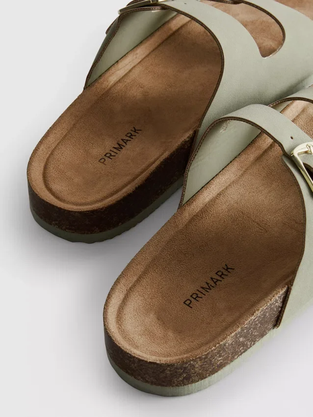 Mulesandaler med dubbla spännen
