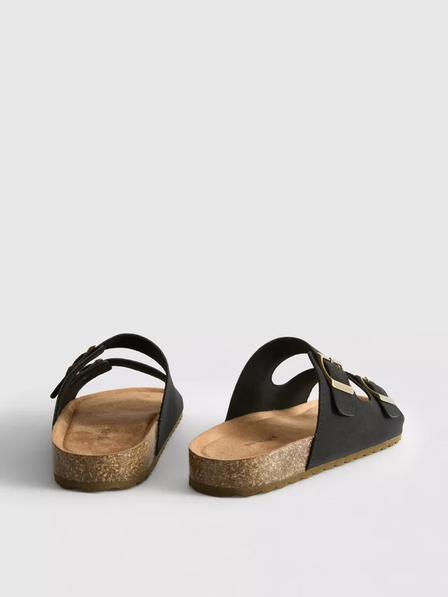 Mulesandaler med dubbla spännen