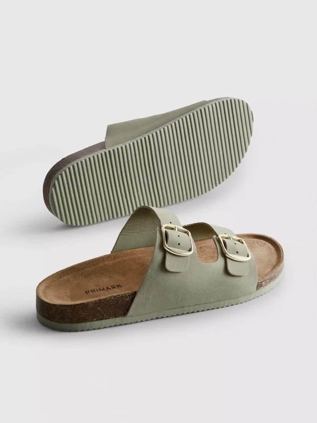 Mulesandaler med dubbla spännen