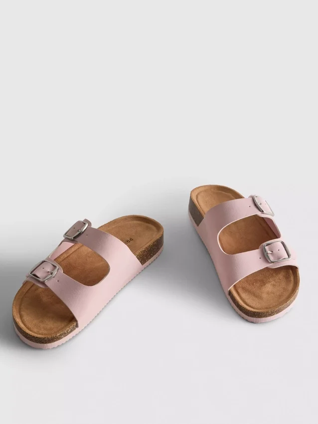 Mulesandaler med dubbla spännen