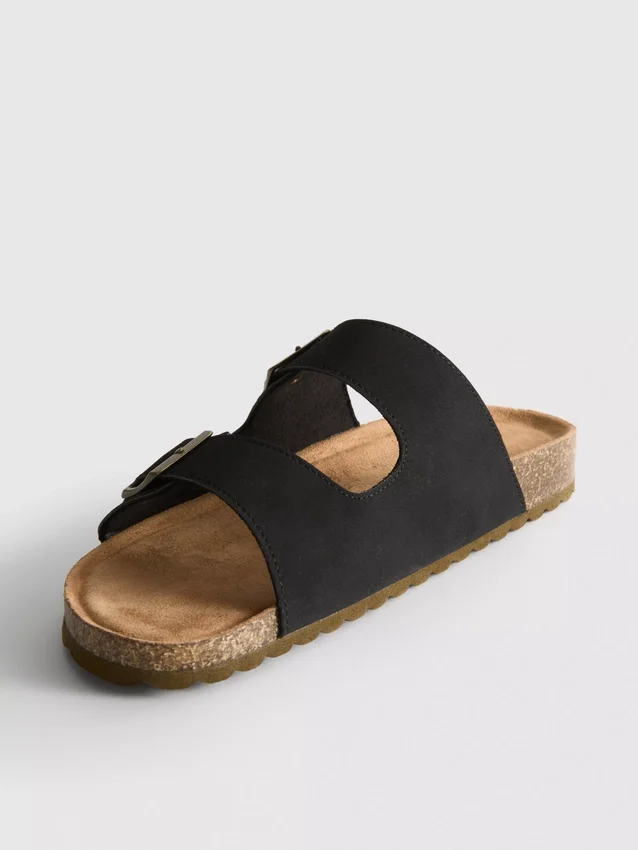 Mulesandaler med dubbla spännen