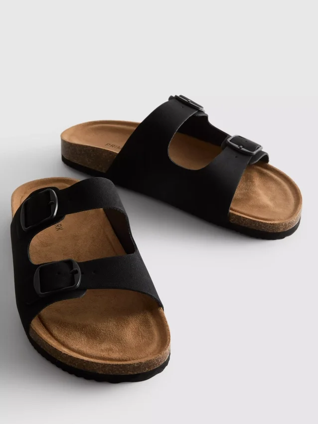Mulesandaler med dubbla spännen