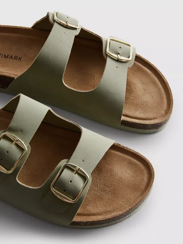Mulesandaler med dubbla spännen