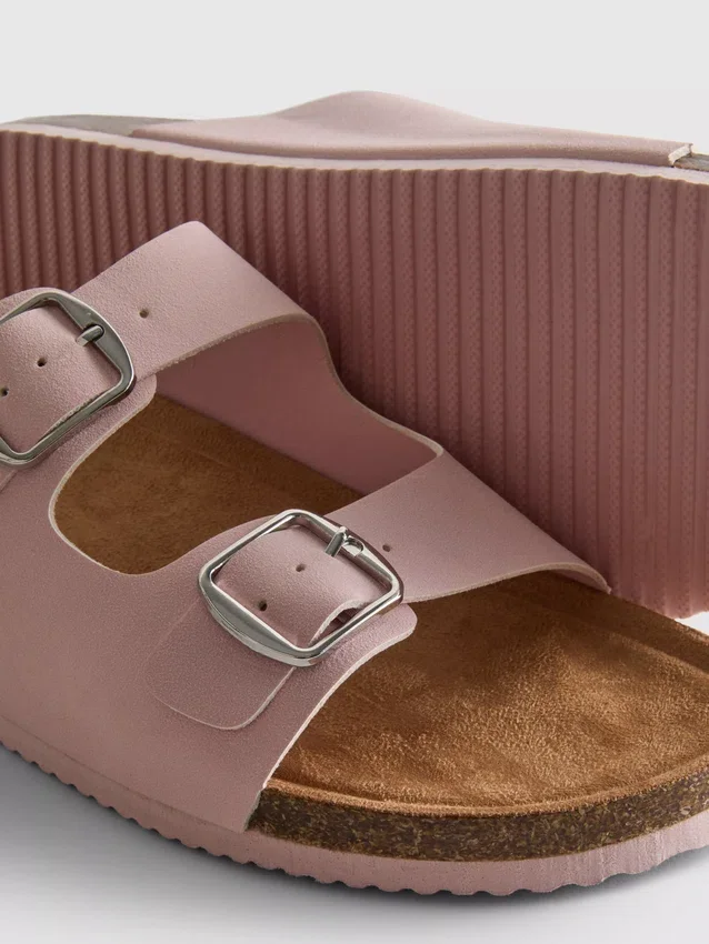 Mulesandaler med dubbla spännen