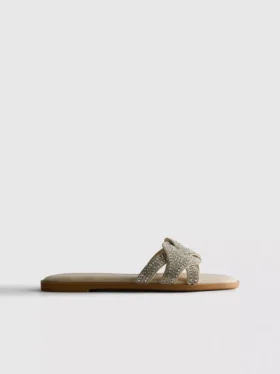 Mulesandaler med strass