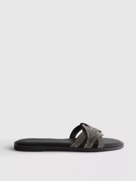 Mulesandaler med strass