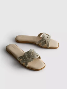 Mulesandaler med strass