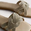 Mulesandaler med strass